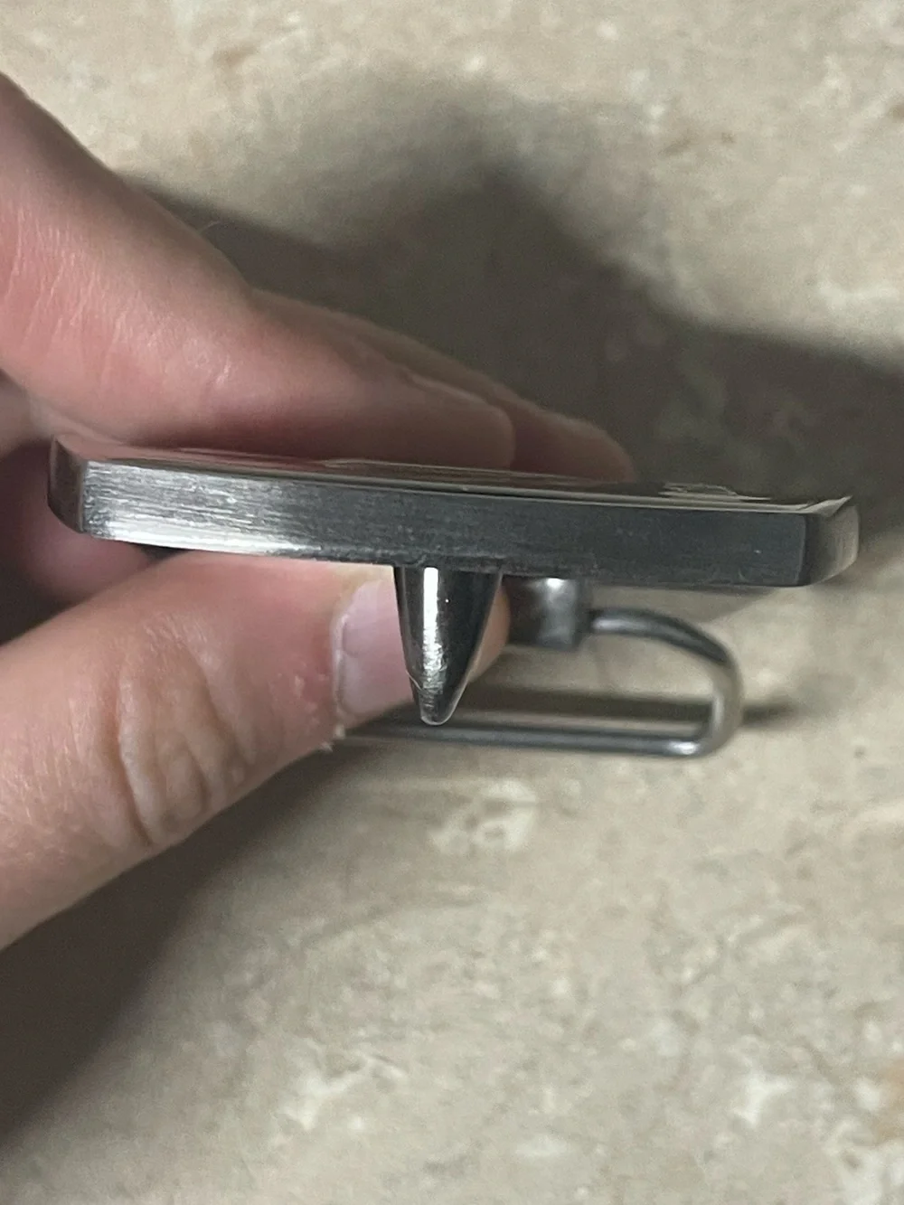 Rare Massey Ferguson Black Enamel Belt Buckle by SpecCast 03077 Triangles Red